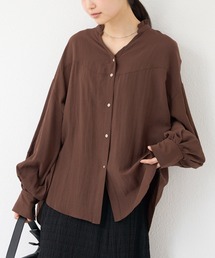 LAVEANGE | 【洗える】スタンドフリルカラーブラウス(シャツ/ブラウス)