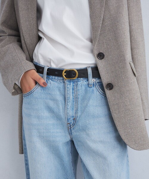 green label relaxing(グリーンレーベルリラクシング)の「レクタングル バックル ベルト(ベルト・レディース・ダークブラウン/ブラック/その他1/その他2・FREE)」の5枚目の写真