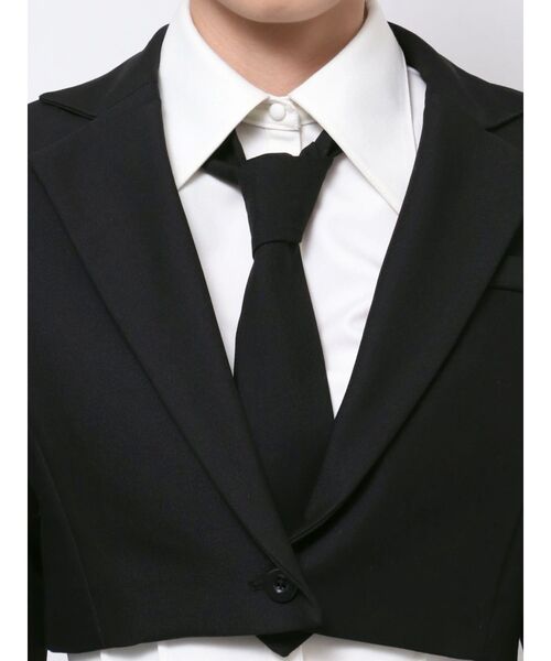 EATME（イートミー）の「クロップド丈ジャケット（セットアップ可能）（テーラードジャケット・レディース・ブラック/グレー/ブルー/ブラウン・FREE）」の5枚目の写真