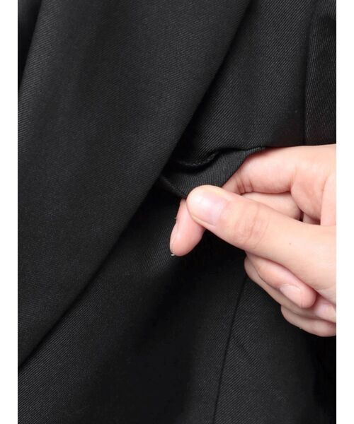EATME（イートミー）の「クロップド丈ジャケット（セットアップ可能）（テーラードジャケット・レディース・ブラック/グレー/ブルー/ブラウン・FREE）」の7枚目の写真
