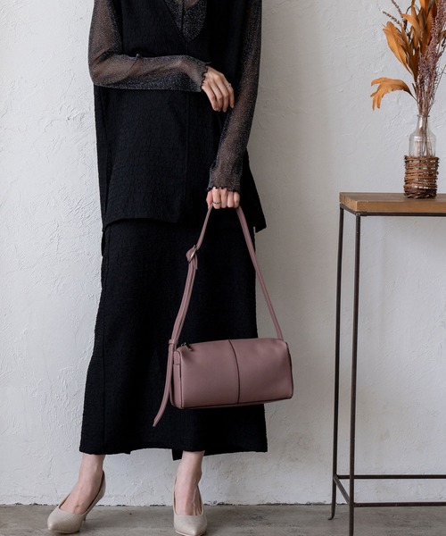 VitaFelice（ヴィータフェリーチェ）の「ワンショルダースクエアバッグ クロスボディバッグ 横長バッグ（ショルダーバッグ・レディース・パープル系/ブラック/ライトグレー/シルバー・FREE）」の10枚目の写真