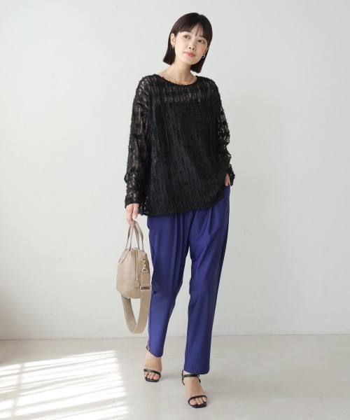 Bou Jeloud(ブージュルード)の「チュールフリル前後2WAYプルオーバー(Tシャツ/カットソー・レディース・アイボリー/ブラック・38)」の15枚目の写真