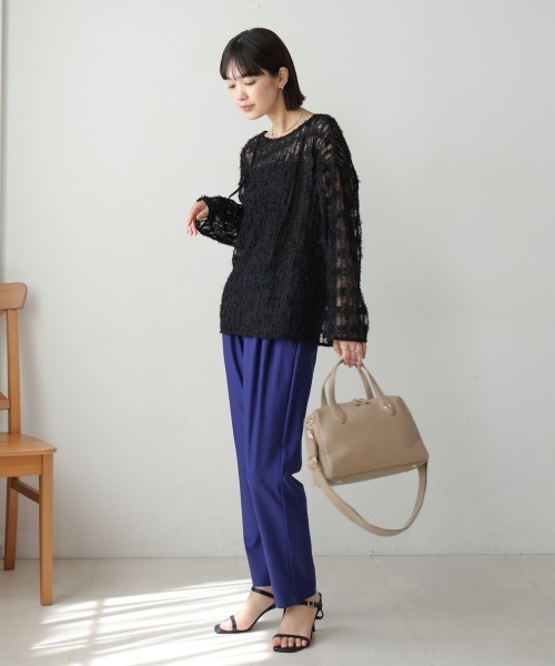 Bou Jeloud(ブージュルード)の「チュールフリル前後2WAYプルオーバー(Tシャツ/カットソー・レディース・アイボリー/ブラック・38)」の19枚目の写真