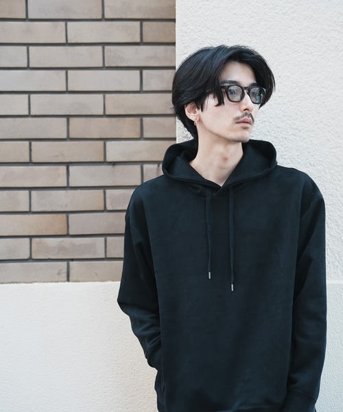 UNION STATION（ユニオンステーション）の「＊WEB限定 フェイクスエード リラックスフィットフーディ（パーカー・メンズ・ブラック/ブルー/ホワイト/ベージュ・M/L）」の9枚目の写真