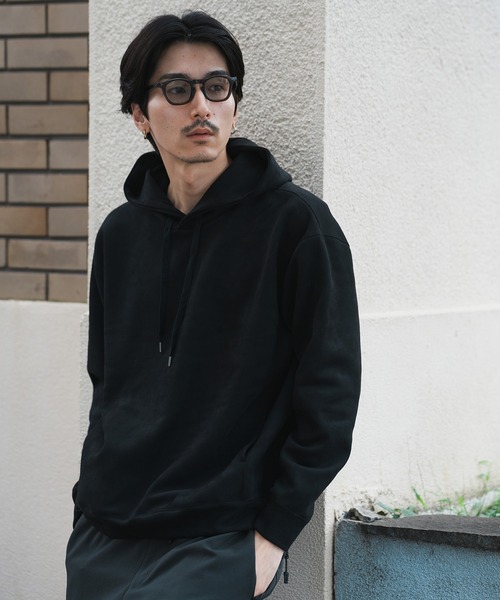 UNION STATION（ユニオンステーション）の「＊WEB限定 フェイクスエード リラックスフィットフーディ（パーカー・メンズ・ブラック/ブルー/ホワイト/ベージュ・M/L）」の5枚目の写真