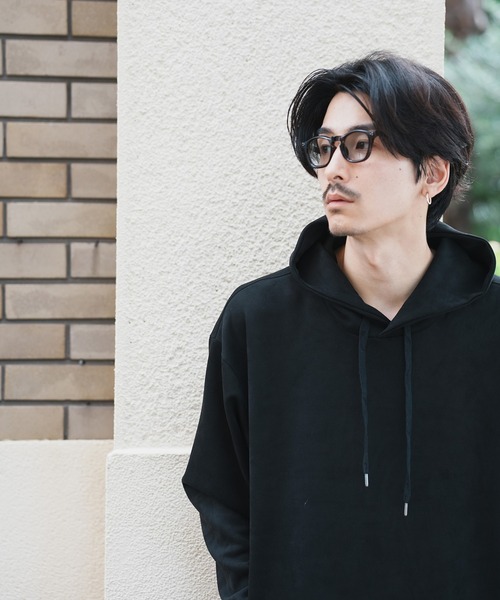 UNION STATION（ユニオンステーション）の「＊WEB限定 フェイクスエード リラックスフィットフーディ（パーカー・メンズ・ブラック/ブルー/ホワイト/ベージュ・M/L）」の8枚目の写真