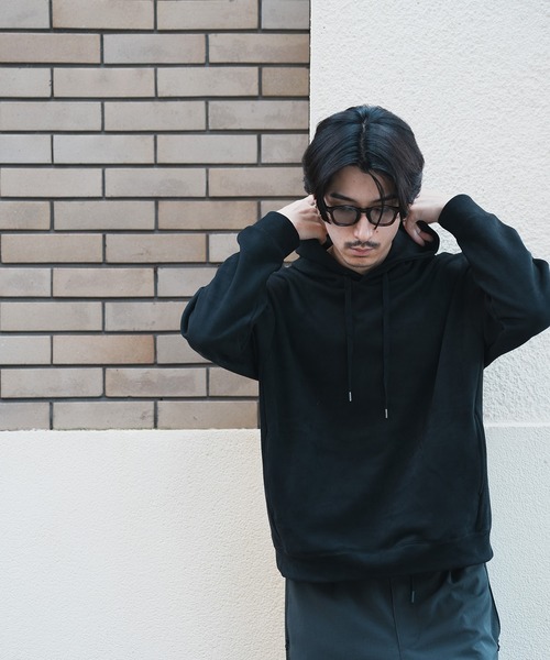 UNION STATION（ユニオンステーション）の「＊WEB限定 フェイクスエード リラックスフィットフーディ（パーカー・メンズ・ブラック/ブルー/ホワイト/ベージュ・M/L）」の10枚目の写真