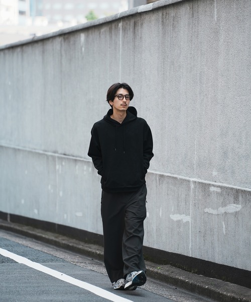 UNION STATION（ユニオンステーション）の「＊WEB限定 フェイクスエード リラックスフィットフーディ（パーカー・メンズ・ブラック/ブルー/ホワイト/ベージュ・M/L）」の12枚目の写真