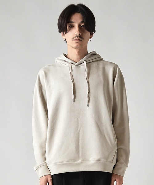 UNION STATION（ユニオンステーション）の「＊WEB限定 フェイクスエード リラックスフィットフーディ（パーカー・メンズ・ブラック/ブルー/ホワイト/ベージュ・M/L）」の20枚目の写真