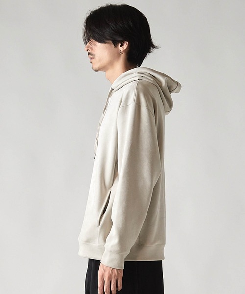 UNION STATION（ユニオンステーション）の「＊WEB限定 フェイクスエード リラックスフィットフーディ（パーカー・メンズ・ブラック/ブルー/ホワイト/ベージュ・M/L）」の21枚目の写真