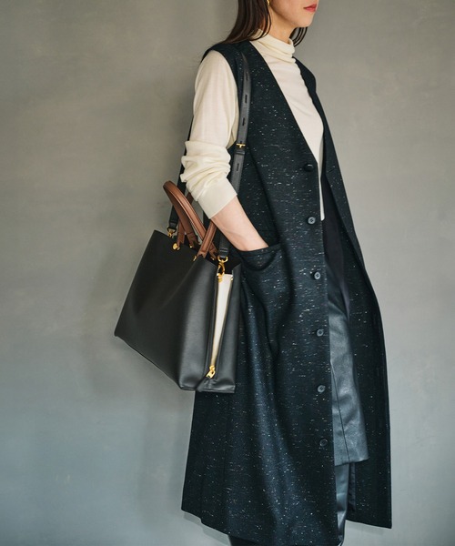 E'POR(エポール)の「【E'POR】【A4対応】Y BAG Medium+(トートバッグ・レディース・ダークブラウン/カーキ/ベージュ系その他/ブラック系その他2/オフホワイト/ブラック/ライトグレー・FREE)」の20枚目の写真