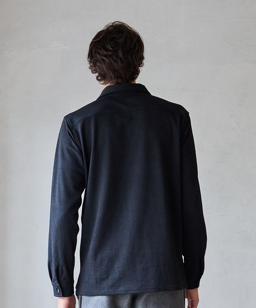 RATTLE TRAP（ラトルトラップ）の「スラブジャガードスキッパージャージシャツ（シャツ/ブラウス・メンズ・サックスブルー/ブラック・LL/L/M）」の8枚目の写真