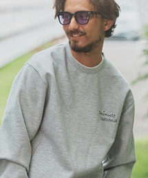 msw1523-cursive print cardboard knit trainer トレーナー