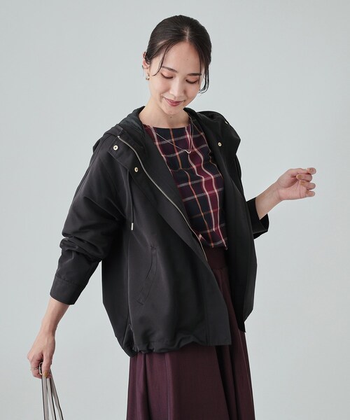 DRESKIP（ドレスキップ）の「◆【撥水】かわいいもかっこいいも叶える 欲張りマンパ（ブルゾン・レディース・ベージュ/ネイビー/カーキ/ライトブルー・02/03/04）」の5枚目の写真