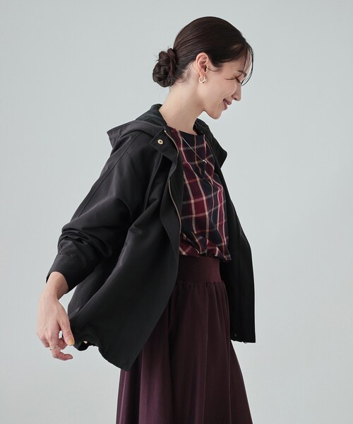 DRESKIP（ドレスキップ）の「◆【撥水】かわいいもかっこいいも叶える 欲張りマンパ（ブルゾン・レディース・ベージュ/ネイビー/カーキ/ライトブルー・02/03/04）」の6枚目の写真