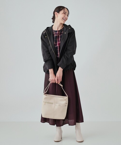 DRESKIP（ドレスキップ）の「◆【撥水】かわいいもかっこいいも叶える 欲張りマンパ（ブルゾン・レディース・ベージュ/ネイビー/カーキ/ライトブルー・02/03/04）」の7枚目の写真