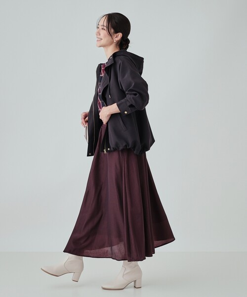 DRESKIP（ドレスキップ）の「◆【撥水】かわいいもかっこいいも叶える 欲張りマンパ（ブルゾン・レディース・ベージュ/ネイビー/カーキ/ライトブルー・02/03/04）」の8枚目の写真