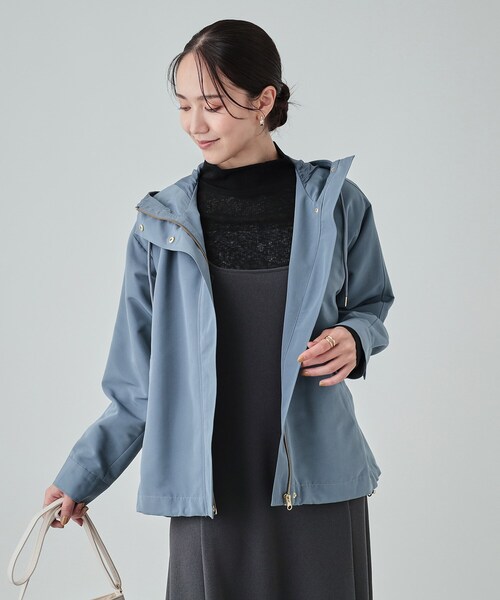 DRESKIP（ドレスキップ）の「◆【撥水】かわいいもかっこいいも叶える 欲張りマンパ（ブルゾン・レディース・ベージュ/ネイビー/カーキ/ライトブルー・02/03/04）」の10枚目の写真