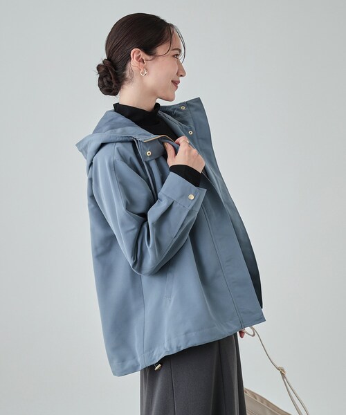 DRESKIP（ドレスキップ）の「◆【撥水】かわいいもかっこいいも叶える 欲張りマンパ（ブルゾン・レディース・ベージュ/ネイビー/カーキ/ライトブルー・02/03/04）」の11枚目の写真