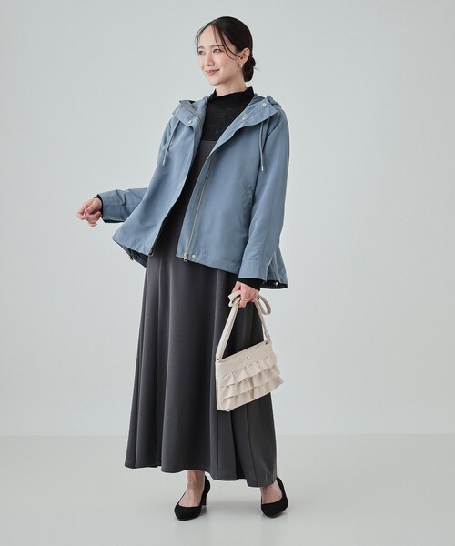 DRESKIP（ドレスキップ）の「◆【撥水】かわいいもかっこいいも叶える 欲張りマンパ（ブルゾン・レディース・ベージュ/ネイビー/カーキ/ライトブルー・02/03/04）」の12枚目の写真