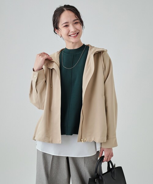 DRESKIP（ドレスキップ）の「◆【撥水】かわいいもかっこいいも叶える 欲張りマンパ（ブルゾン・レディース・ベージュ/ネイビー/カーキ/ライトブルー・02/03/04）」の14枚目の写真