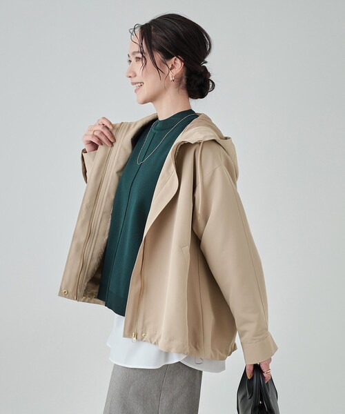 DRESKIP（ドレスキップ）の「◆【撥水】かわいいもかっこいいも叶える 欲張りマンパ（ブルゾン・レディース・ベージュ/ネイビー/カーキ/ライトブルー・02/03/04）」の15枚目の写真