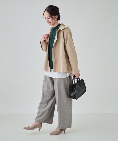 DRESKIP（ドレスキップ）の「◆【撥水】かわいいもかっこいいも叶える 欲張りマンパ（ブルゾン・レディース・ベージュ/ネイビー/カーキ/ライトブルー・02/03/04）」の16枚目の写真