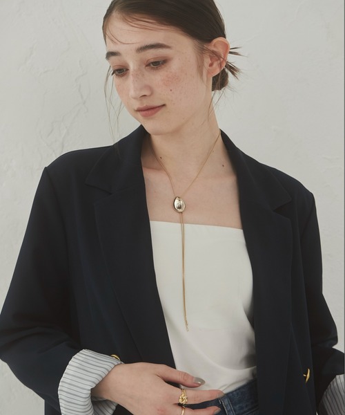 ANGIE(アンジー)の「メタル ループタイ ネックレス(ネックレス・レディース・シルバー系1/シルバー系2/シルバー系3/ゴールド系1/ゴールド系2/ゴールド系3・FREE)」の20枚目の写真