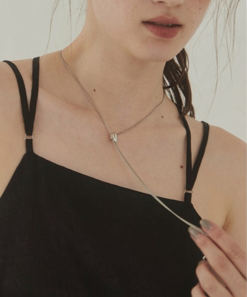 ANGIE(アンジー)の「メタル ループタイ ネックレス(ネックレス・レディース・シルバー系1/シルバー系2/シルバー系3/ゴールド系1/ゴールド系2/ゴールド系3・FREE)」の15枚目の写真
