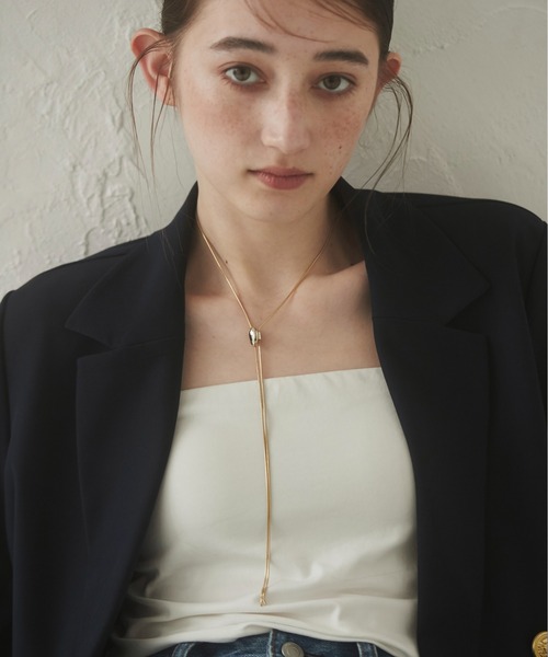 ANGIE(アンジー)の「メタル ループタイ ネックレス(ネックレス・レディース・シルバー系1/シルバー系2/シルバー系3/ゴールド系1/ゴールド系2/ゴールド系3・FREE)」の16枚目の写真