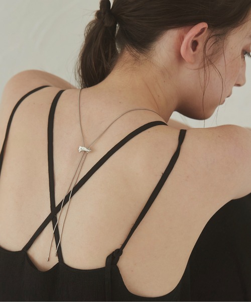 ANGIE(アンジー)の「メタル ループタイ ネックレス(ネックレス・レディース・シルバー系1/シルバー系2/シルバー系3/ゴールド系1/ゴールド系2/ゴールド系3・FREE)」の10枚目の写真