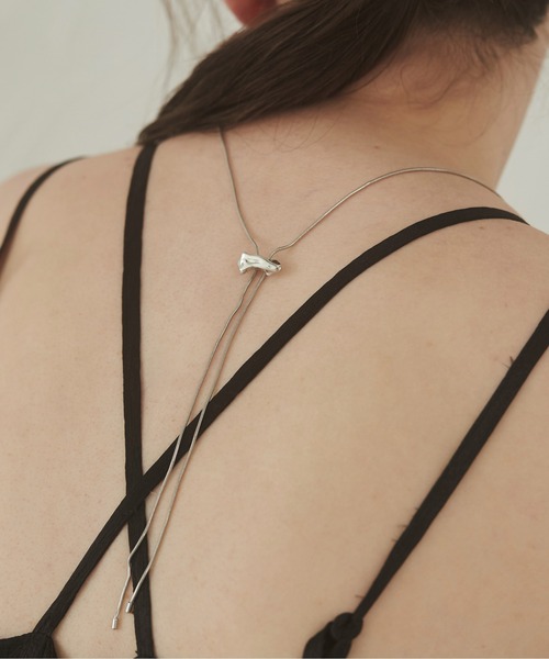 ANGIE(アンジー)の「メタル ループタイ ネックレス(ネックレス・レディース・シルバー系1/シルバー系2/シルバー系3/ゴールド系1/ゴールド系2/ゴールド系3・FREE)」の11枚目の写真