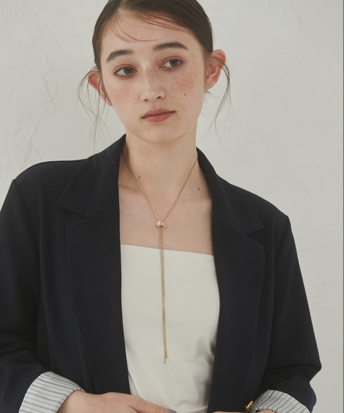 ANGIE(アンジー)の「メタル ループタイ ネックレス(ネックレス・レディース・シルバー系1/シルバー系2/シルバー系3/ゴールド系1/ゴールド系2/ゴールド系3・FREE)」の12枚目の写真