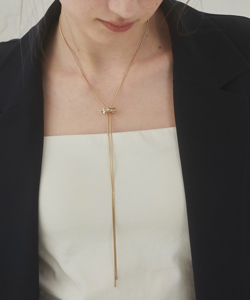 ANGIE(アンジー)の「メタル ループタイ ネックレス(ネックレス・レディース・シルバー系1/シルバー系2/シルバー系3/ゴールド系1/ゴールド系2/ゴールド系3・FREE)」の13枚目の写真
