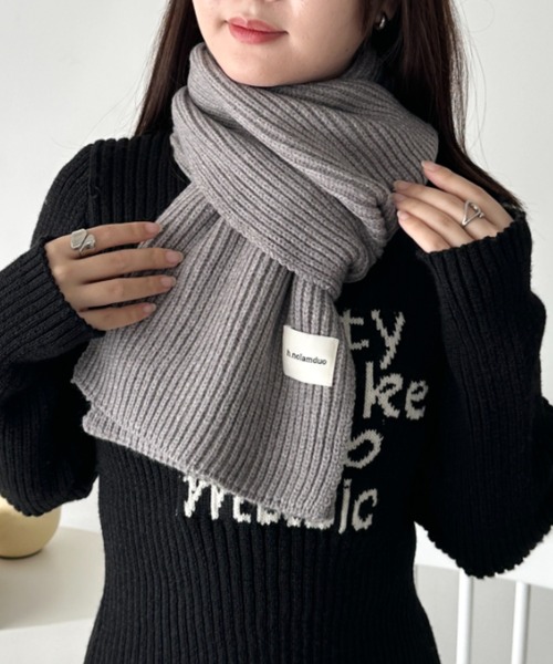 セール】リブニットショートマフラー（マフラー）｜CLEA（クレア