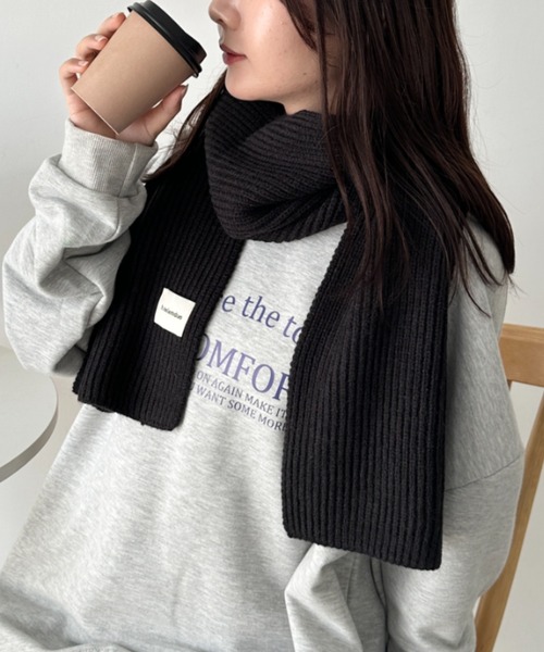 セール】リブニットショートマフラー（マフラー）｜CLEA（クレア