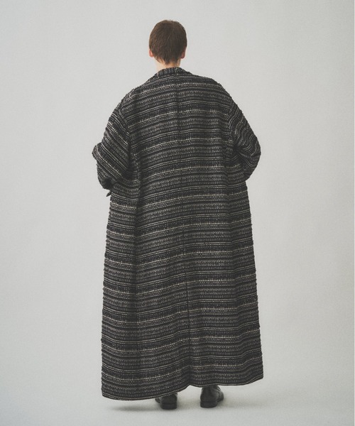 Juha（ユハ）の「RIBBON BORDER CHESTER COAT（チェスターコート・メンズ・ベージュ/ブラック・3/4）」の7枚目の写真