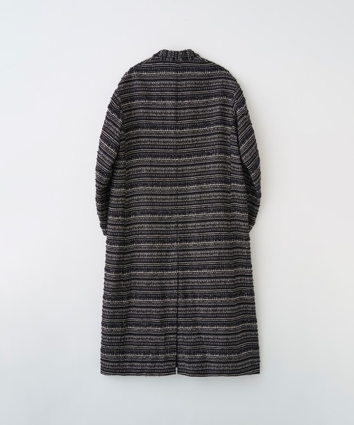 Juha（ユハ）の「RIBBON BORDER CHESTER COAT（チェスターコート・メンズ・ベージュ/ブラック・3/4）」の5枚目の写真