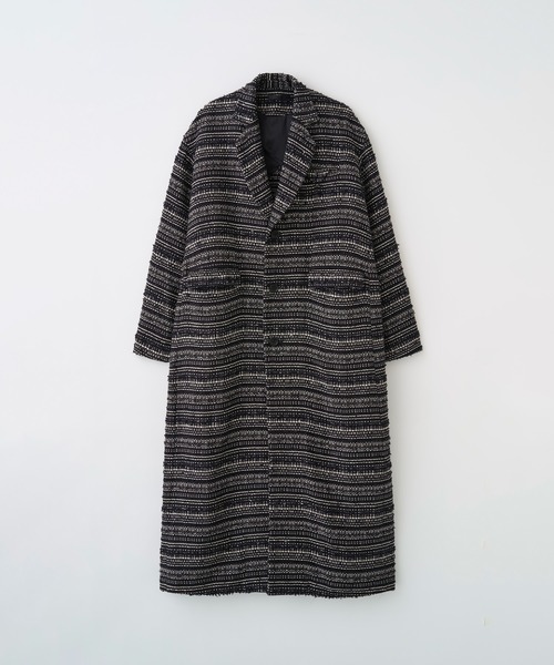 セール】RIBBON BORDER CHESTER COAT（チェスターコート）｜Juha（ユハ