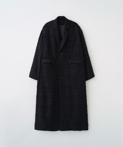 Juha（ユハ）の「RIBBON BORDER CHESTER COAT（チェスターコート・メンズ・ベージュ/ブラック・3/4）」の4枚目の写真
