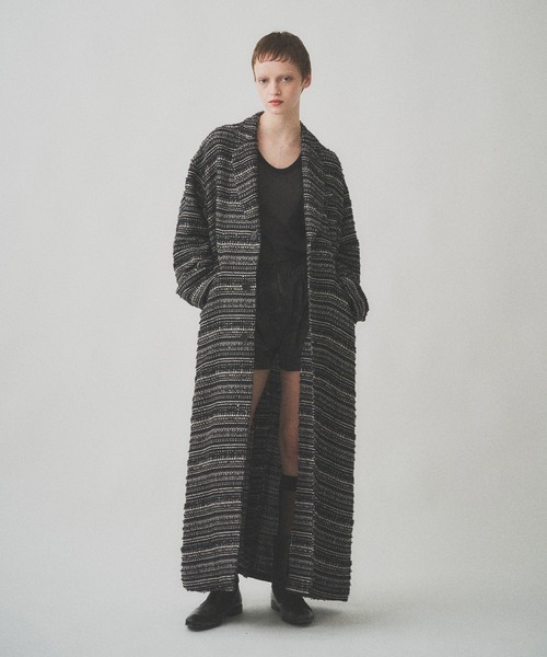 Juha（ユハ）の「RIBBON BORDER CHESTER COAT（チェスターコート・メンズ・ベージュ/ブラック・3/4）」の11枚目の写真