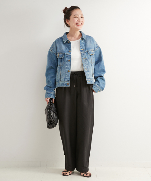 B.C STOCK（ベーセーストック）の「カーブワイドパンツ（その他パンツ・レディース・ホワイト/ブラウン/ブラック・FREE）」の4枚目の写真