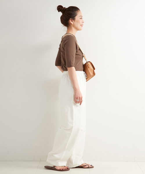 B.C STOCK（ベーセーストック）の「カーブワイドパンツ（その他パンツ・レディース・ホワイト/ブラウン/ブラック・FREE）」の12枚目の写真