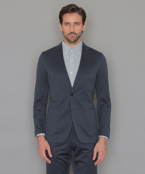 MACKINTOSH LONDON(マッキントッシュ ロンドン)の「【FLEX JERSEY】ムリネ強撚タイプライターセットアップジャケット(テーラードジャケット・メンズ・グレー系その他/ブルー系その他7・40/36)」の11枚目の写真