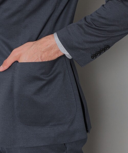 MACKINTOSH LONDON(マッキントッシュ ロンドン)の「【FLEX JERSEY】ムリネ強撚タイプライターセットアップジャケット(テーラードジャケット・メンズ・グレー系その他/ブルー系その他7・40/36)」の3枚目の写真