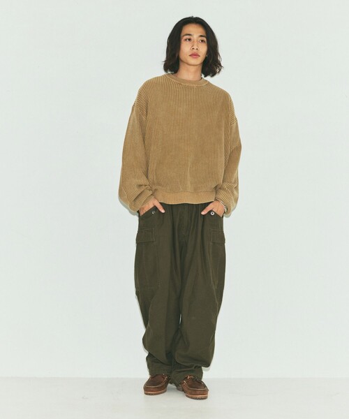 セール】限定展開 ルーズフィット 畦編み ヴィンテージ加工