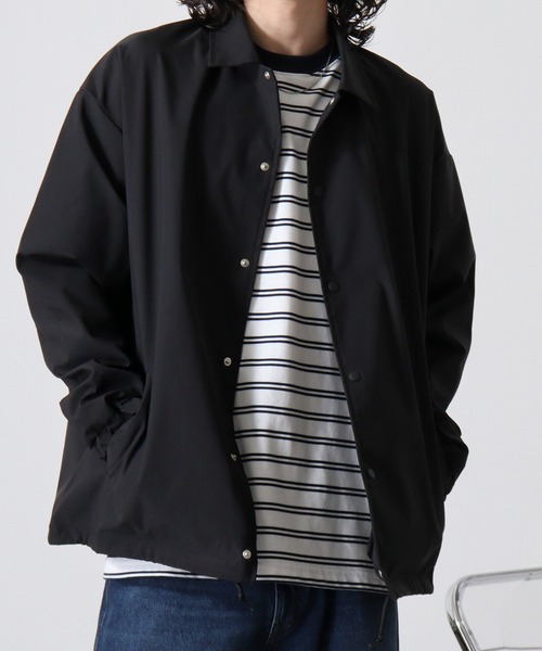 その他ブランド / モーターサイクルオイルドジャケット/XL/コットン/BLK セール】TRUSS SUSTAINABLE リサイクルポリエステル コーチジャケット