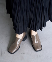 TAEKO HIGASHIHARA×LE TALON 5.5cmワイドスクエアヒールローファー