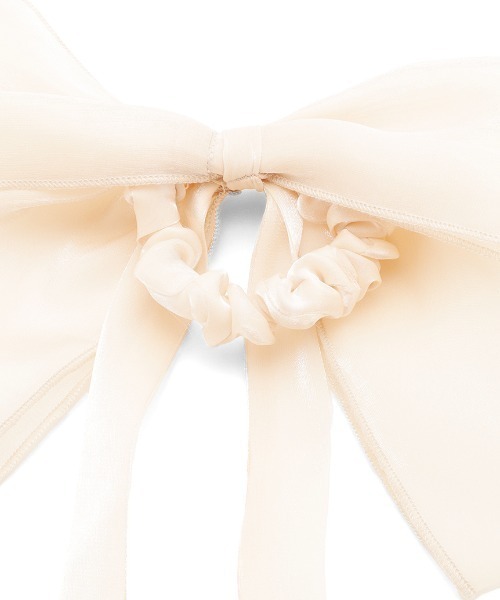 SNIDEL HOME（スナイデルホーム）の「ビッグリボンシュシュ（シュシュ・レディース・アイボリー/ピンク/ブラック・FREE）」の7枚目の写真