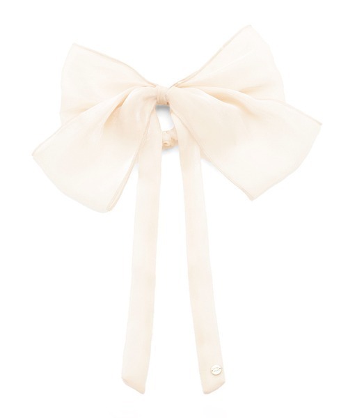 SNIDEL HOME（スナイデルホーム）の「ビッグリボンシュシュ（シュシュ・レディース・アイボリー/ピンク/ブラック・FREE）」の5枚目の写真